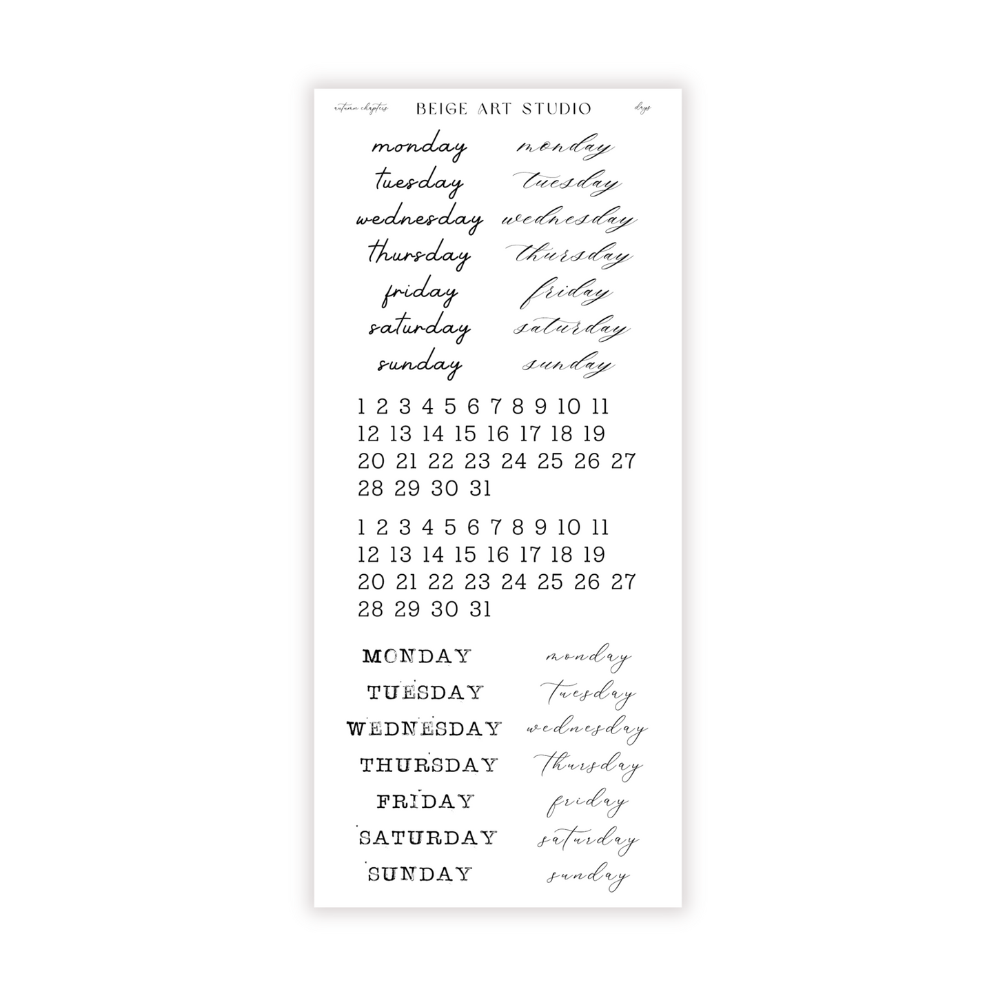 Autumn Chapters | Decorative Kit