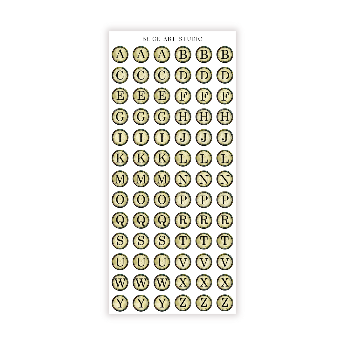 Typewriter Alphabets | Journaling Stickers