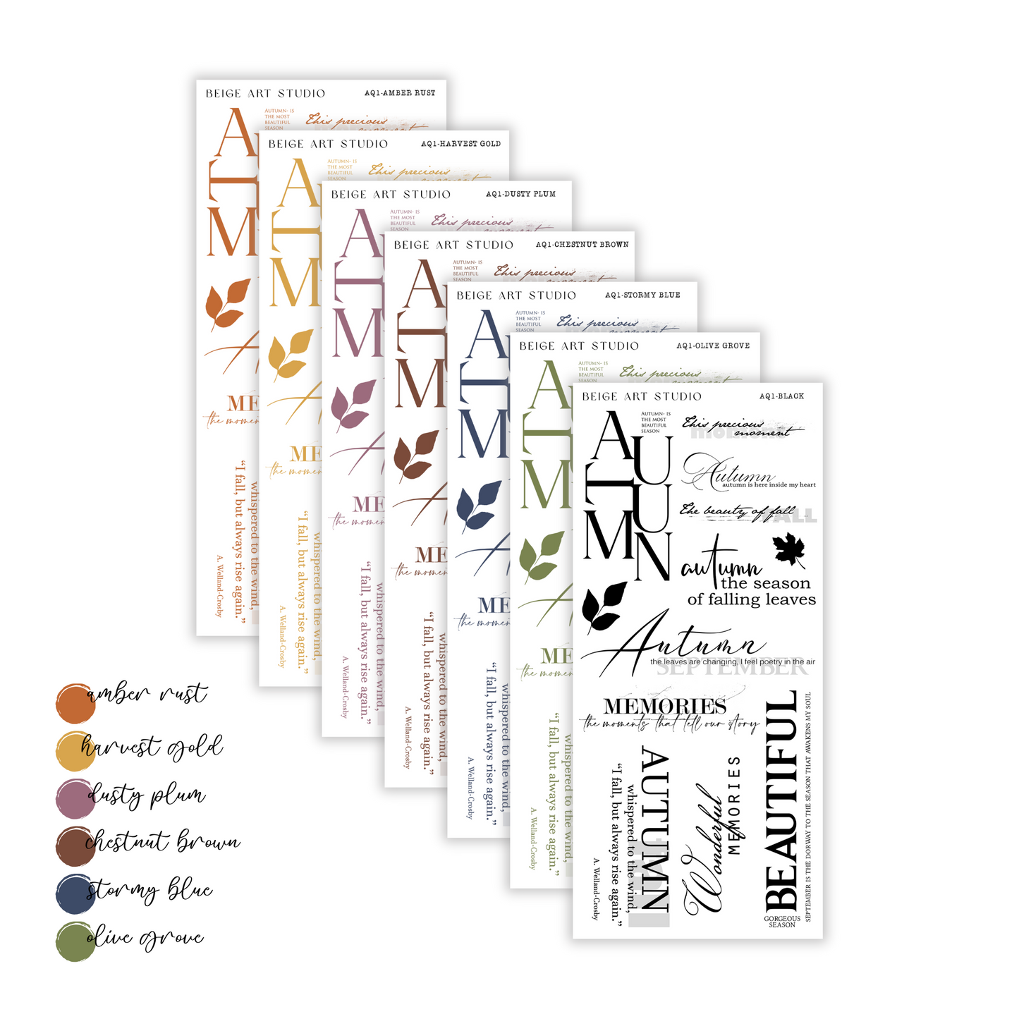 Autumn Quotes 1 | Journaling Stickers