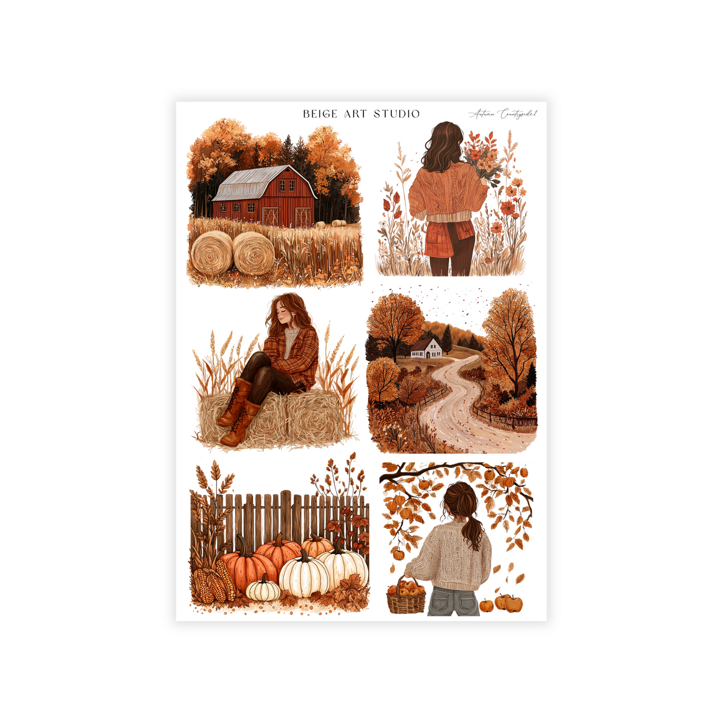 Autumn Countryside | Journaling Stickers