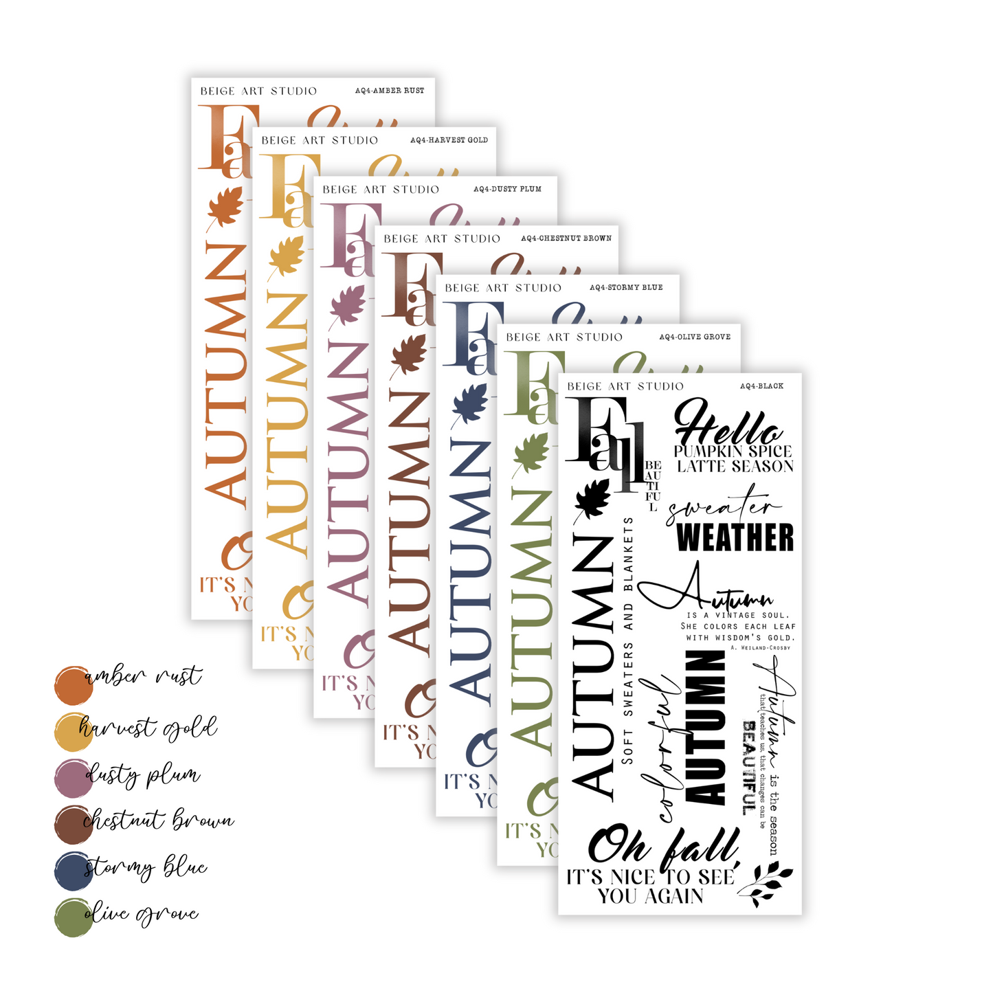 Autumn Quotes 4 | Journaling Stickers