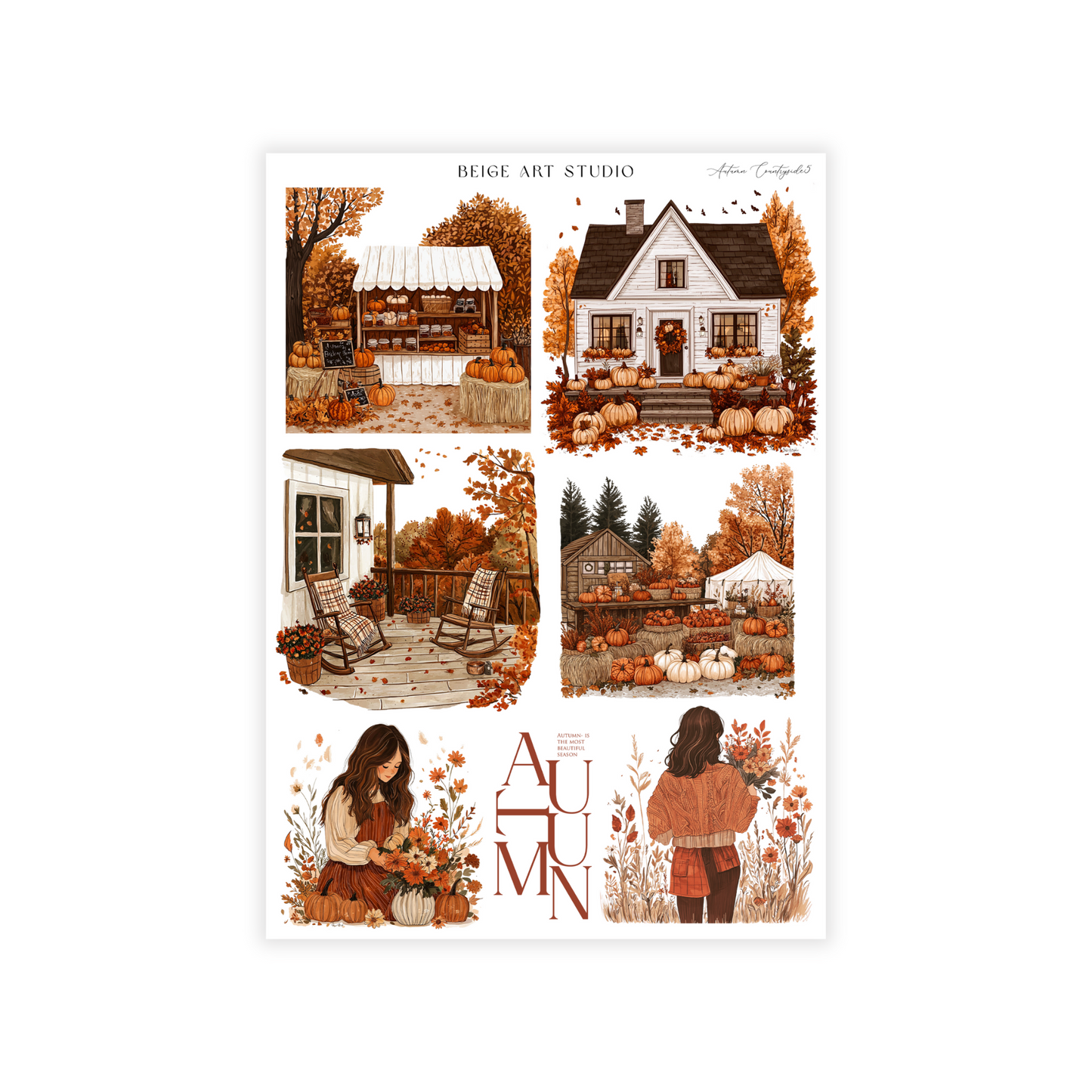 Autumn Countryside | Journaling Stickers