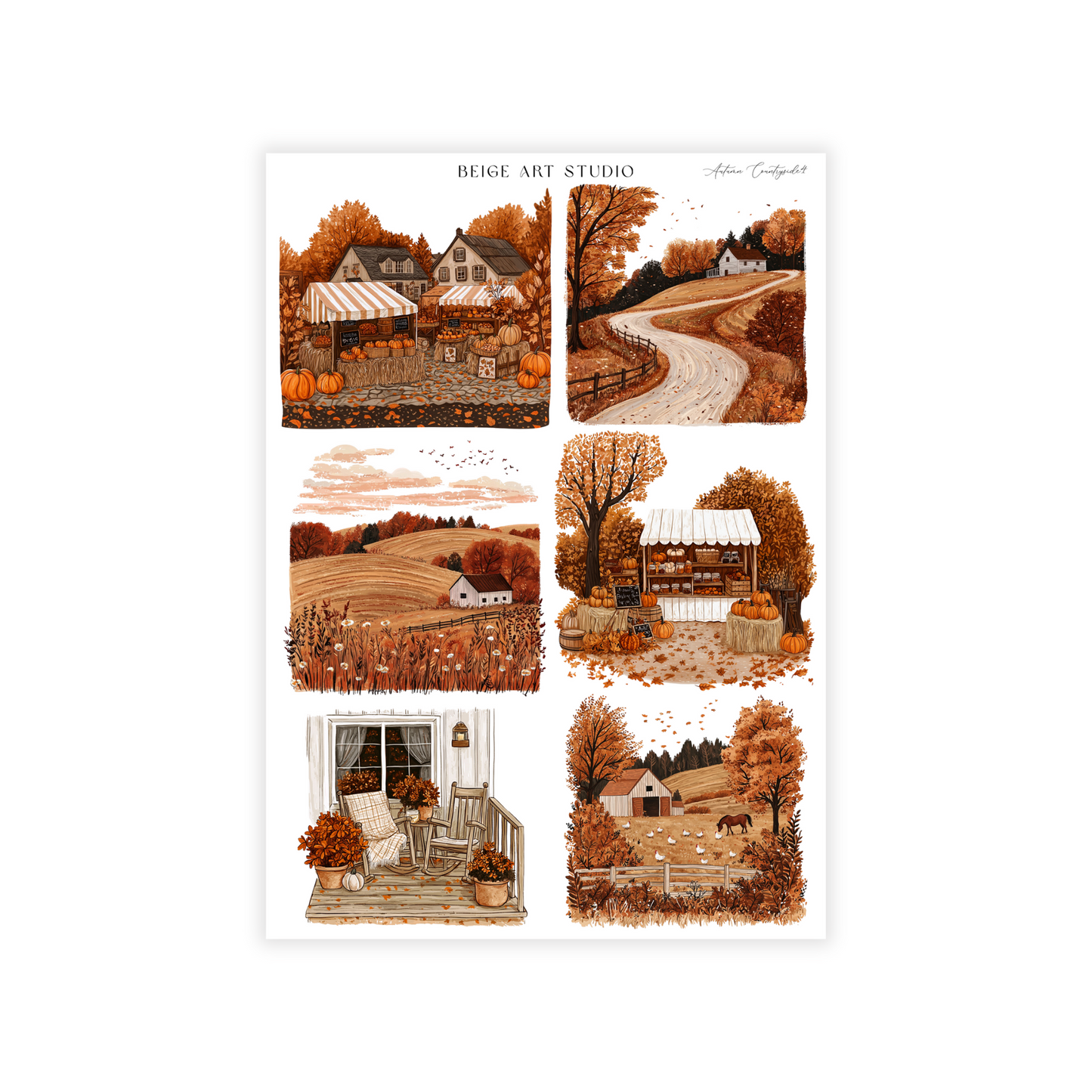 Autumn Countryside | Journaling Stickers