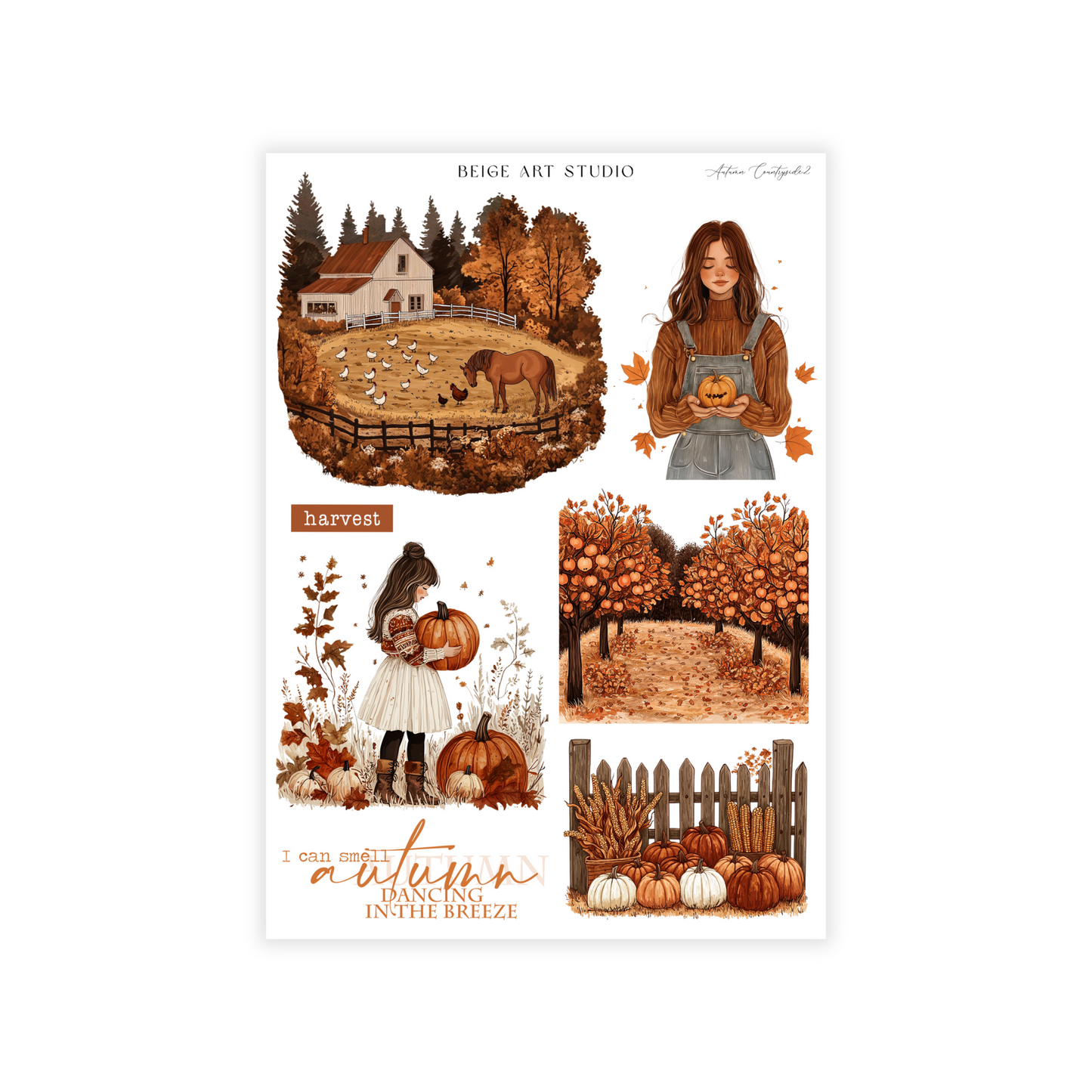 Autumn Countryside | Journaling Stickers