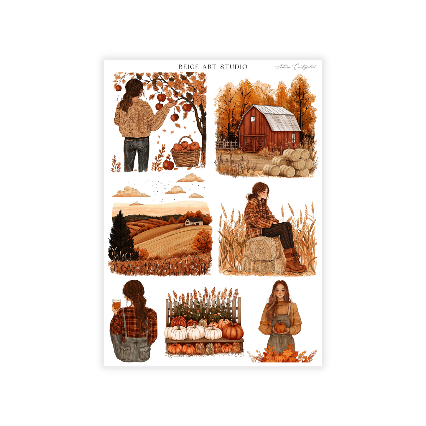 Autumn Countryside | Journaling Stickers