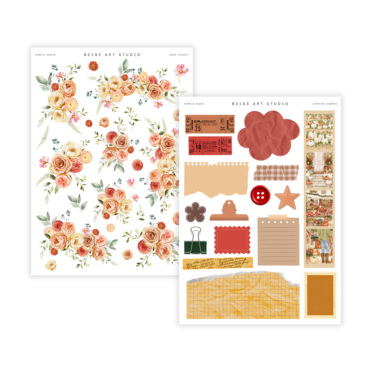 Pumpkin Season | Large Florals & Layering Elements