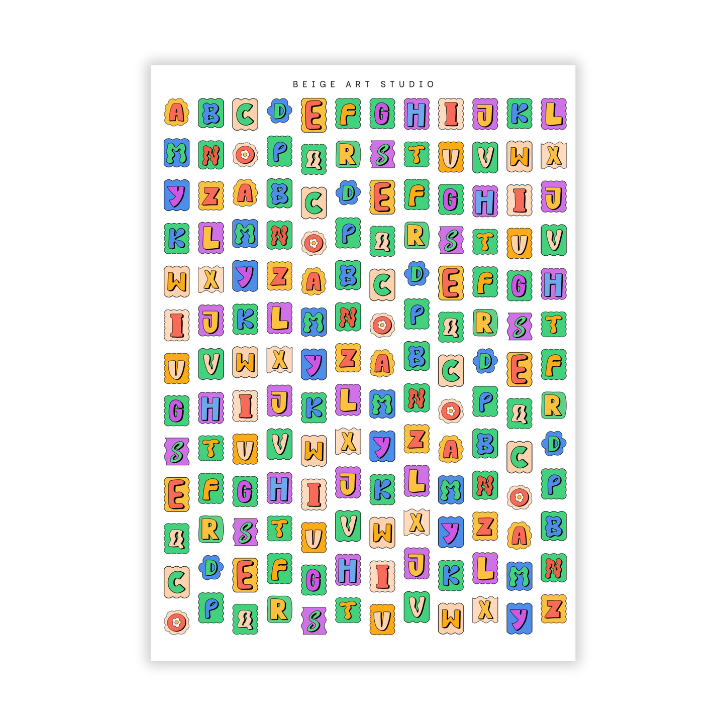 Alphabet Stickers-2 | Journaling Stickers