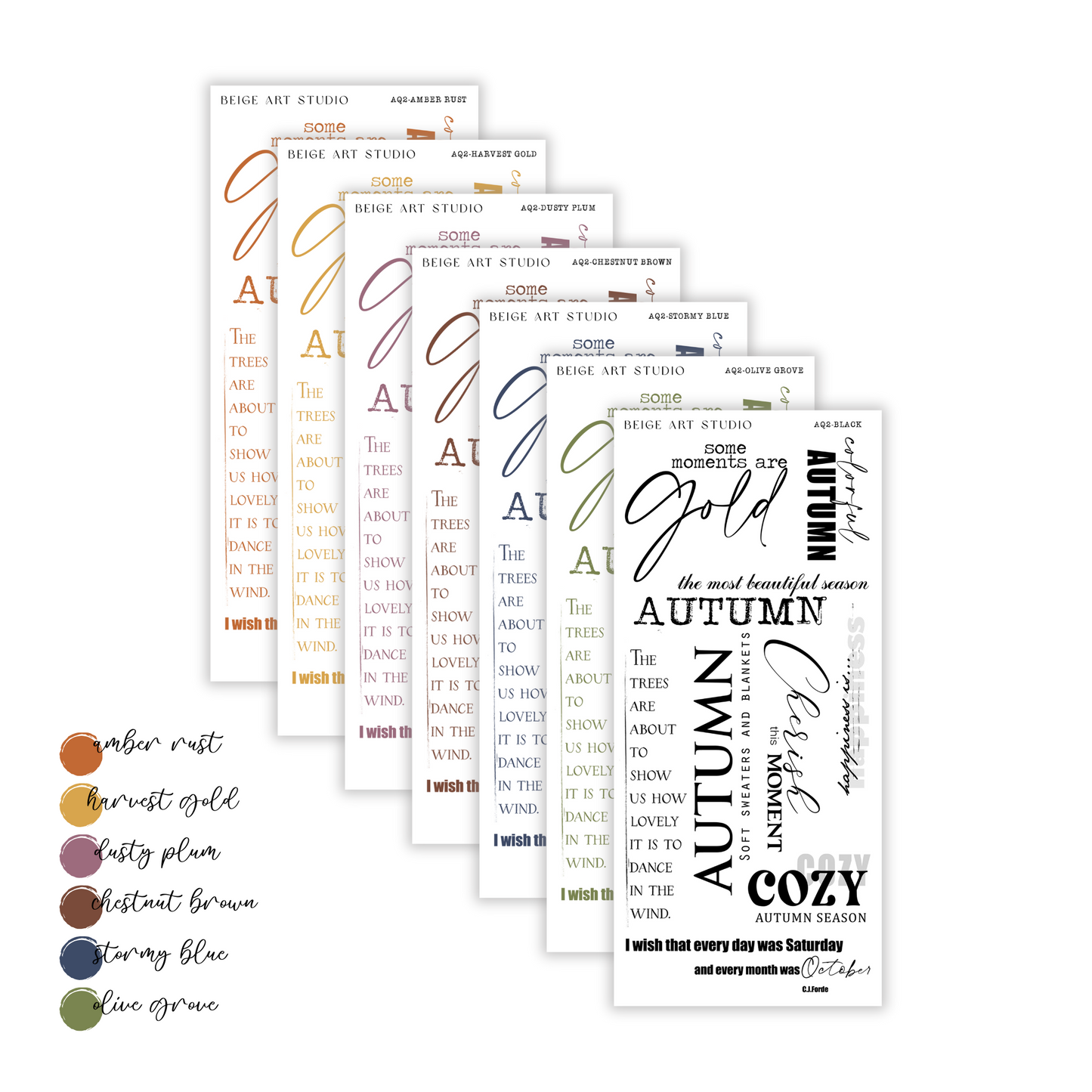 Autumn Quotes 2 | Journaling Stickers