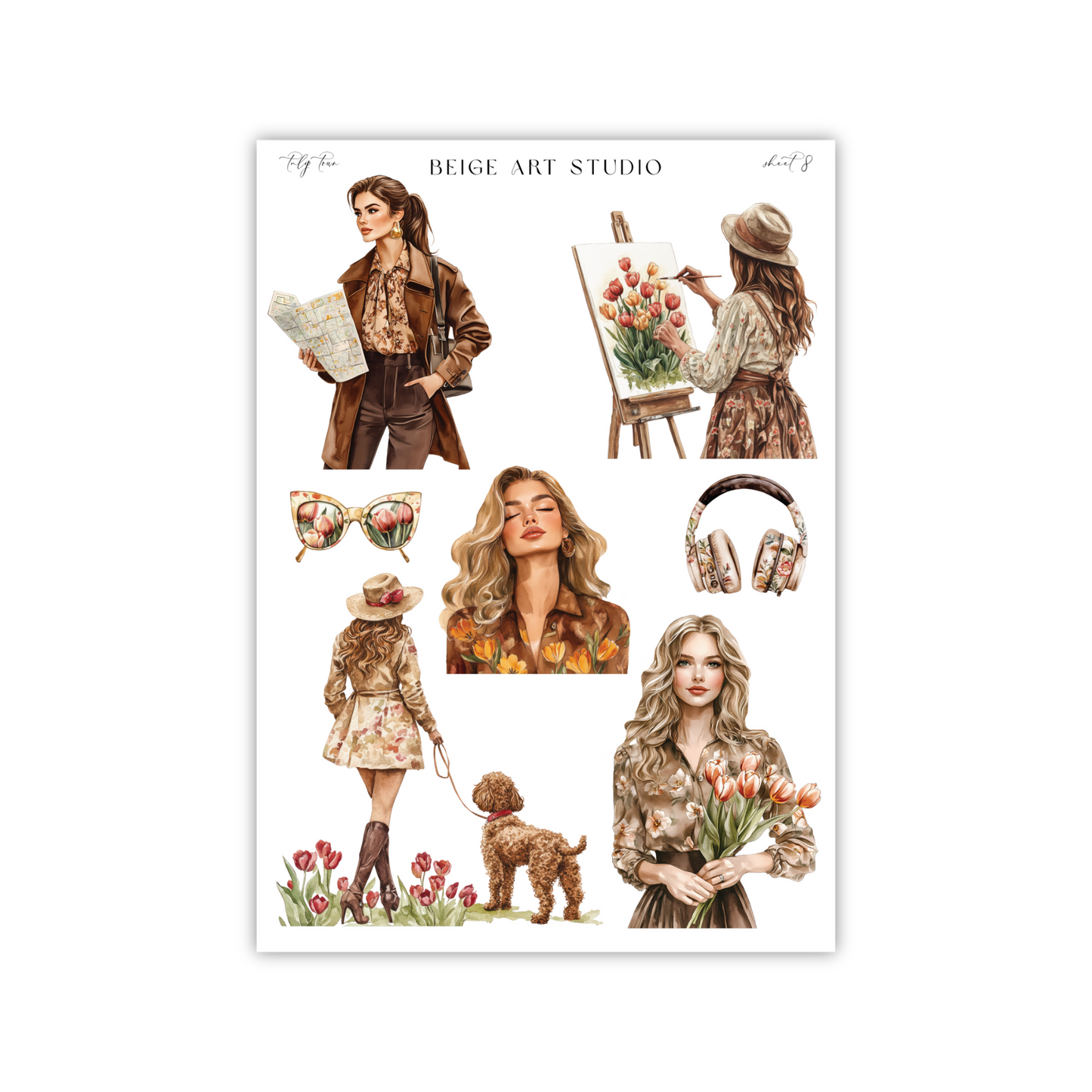 Tulip Town | Journaling Stickers