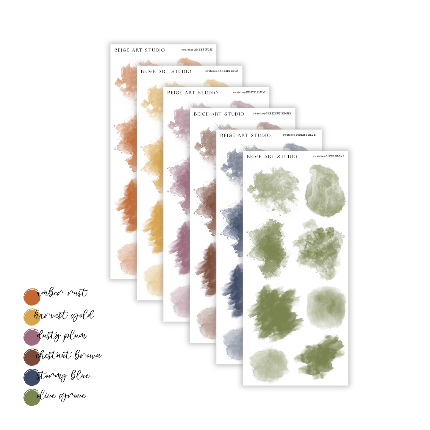 Autumn Swatches | Journaling Stickers