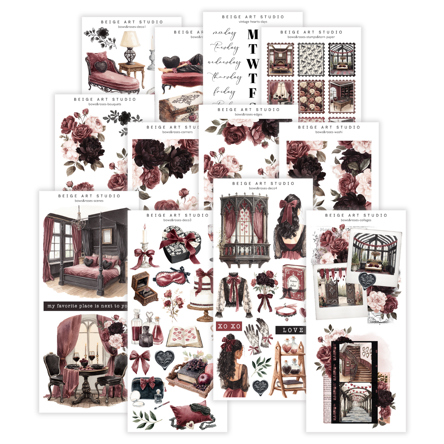 Bows&Roses | Decorative Kit