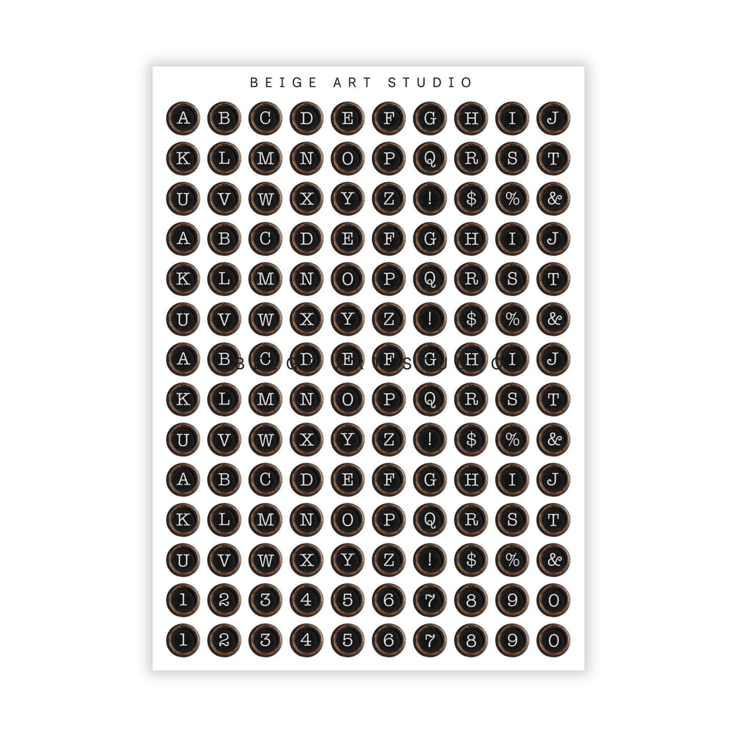 Typewriter Keys | Journaling Stickers