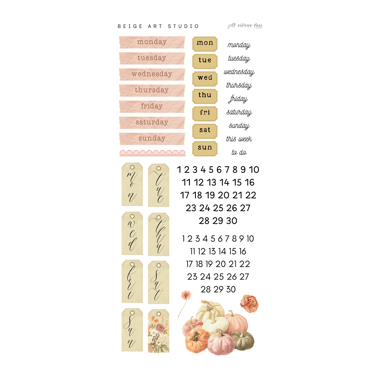Soft Autumn | Decorative Kit