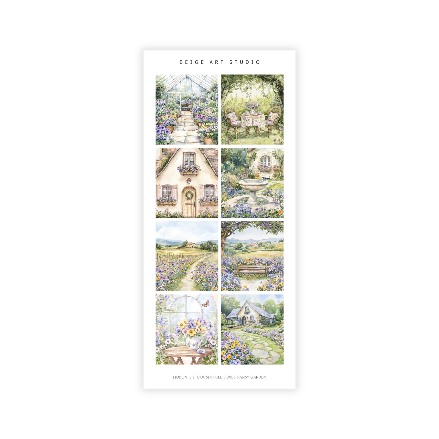 Pansy Garden-Full Boxes | Hobonichi Cousin