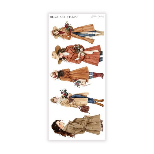 Autumn Girls 6 | Journaling Stickers