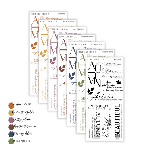 Autumn Quotes 1 | Journaling Stickers