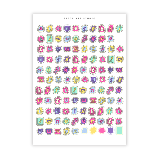 Alphabet Stickers-1 | Journaling Stickers