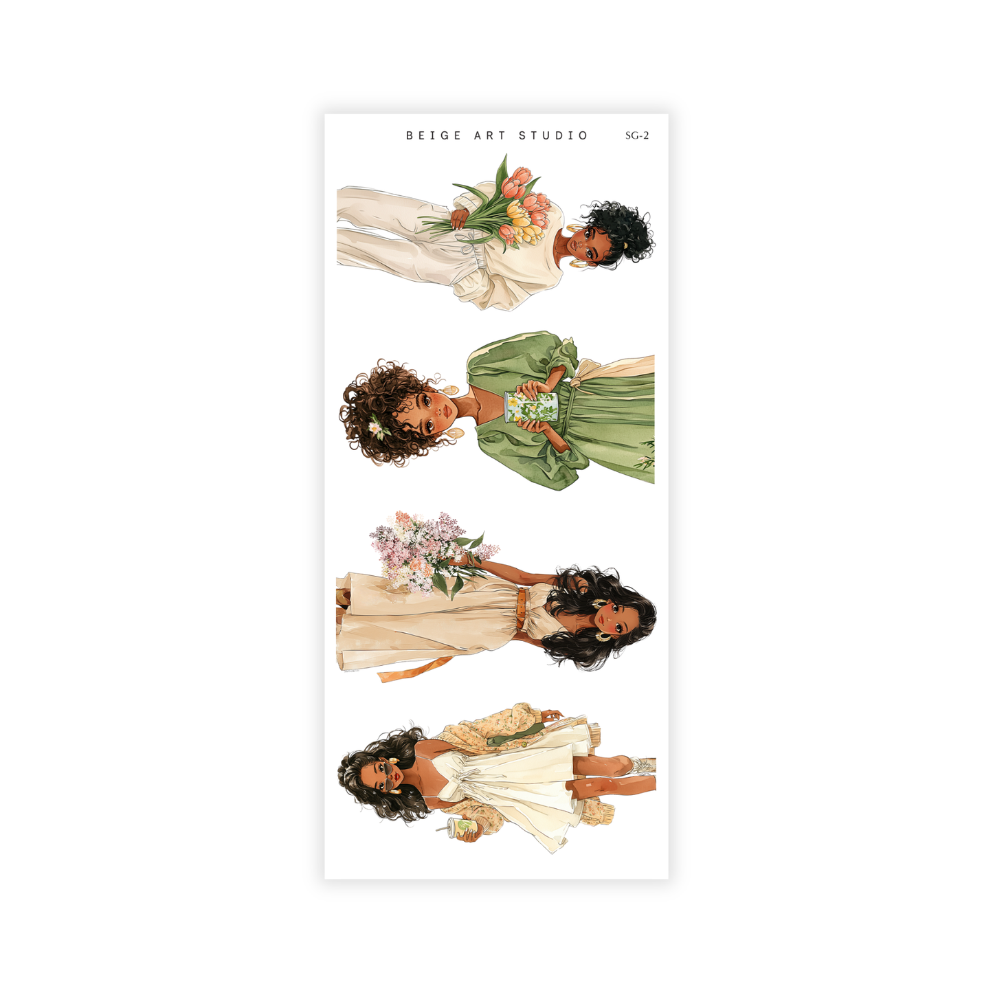 Spring Girls | Journaling Stickers