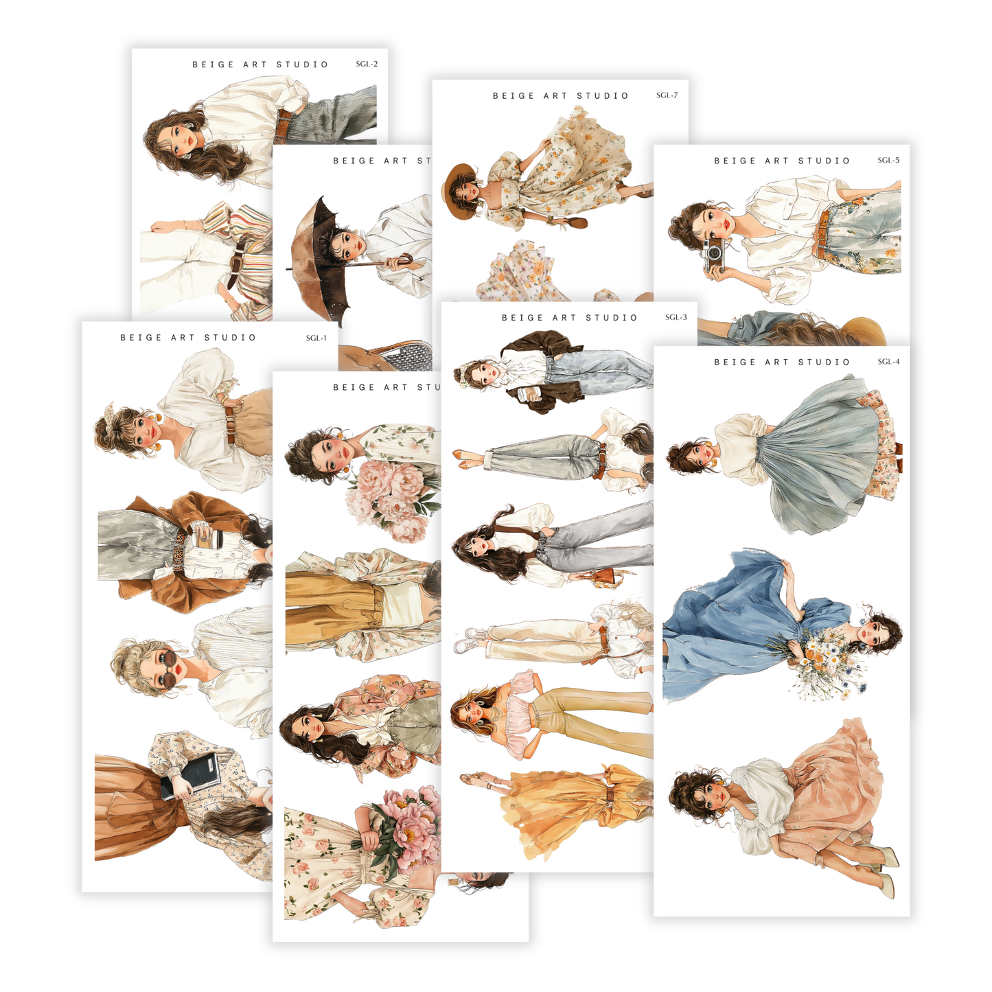 Spring Girls(L) | Journaling Stickers