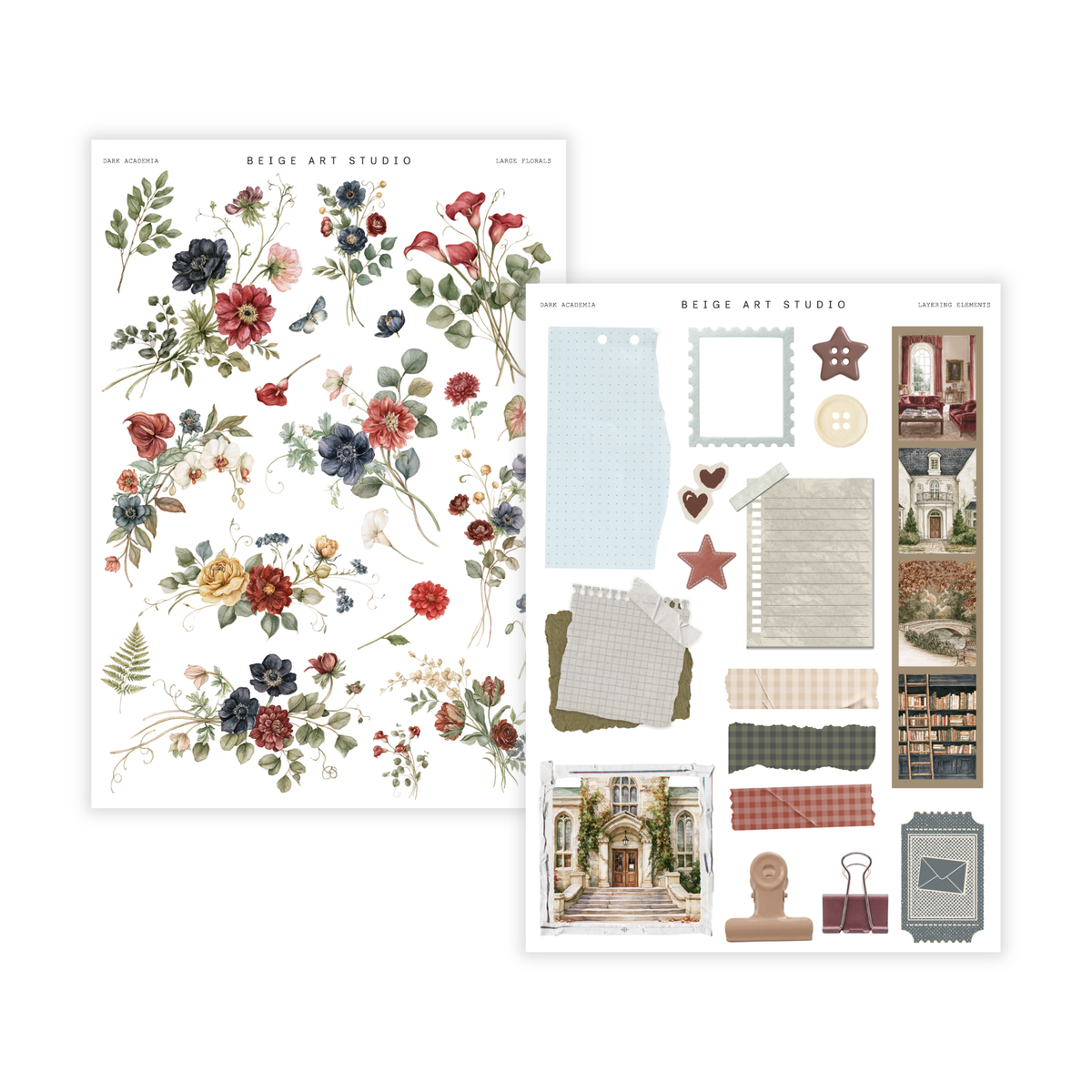 Dark Academia  | Large Florals & Layering Elements