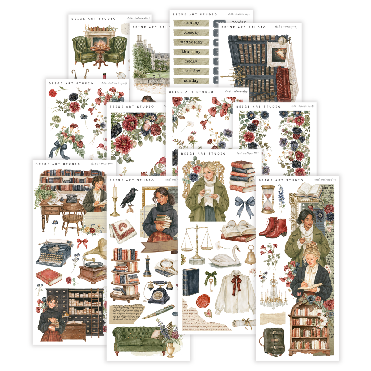 Dark Academia | Decorative Kit