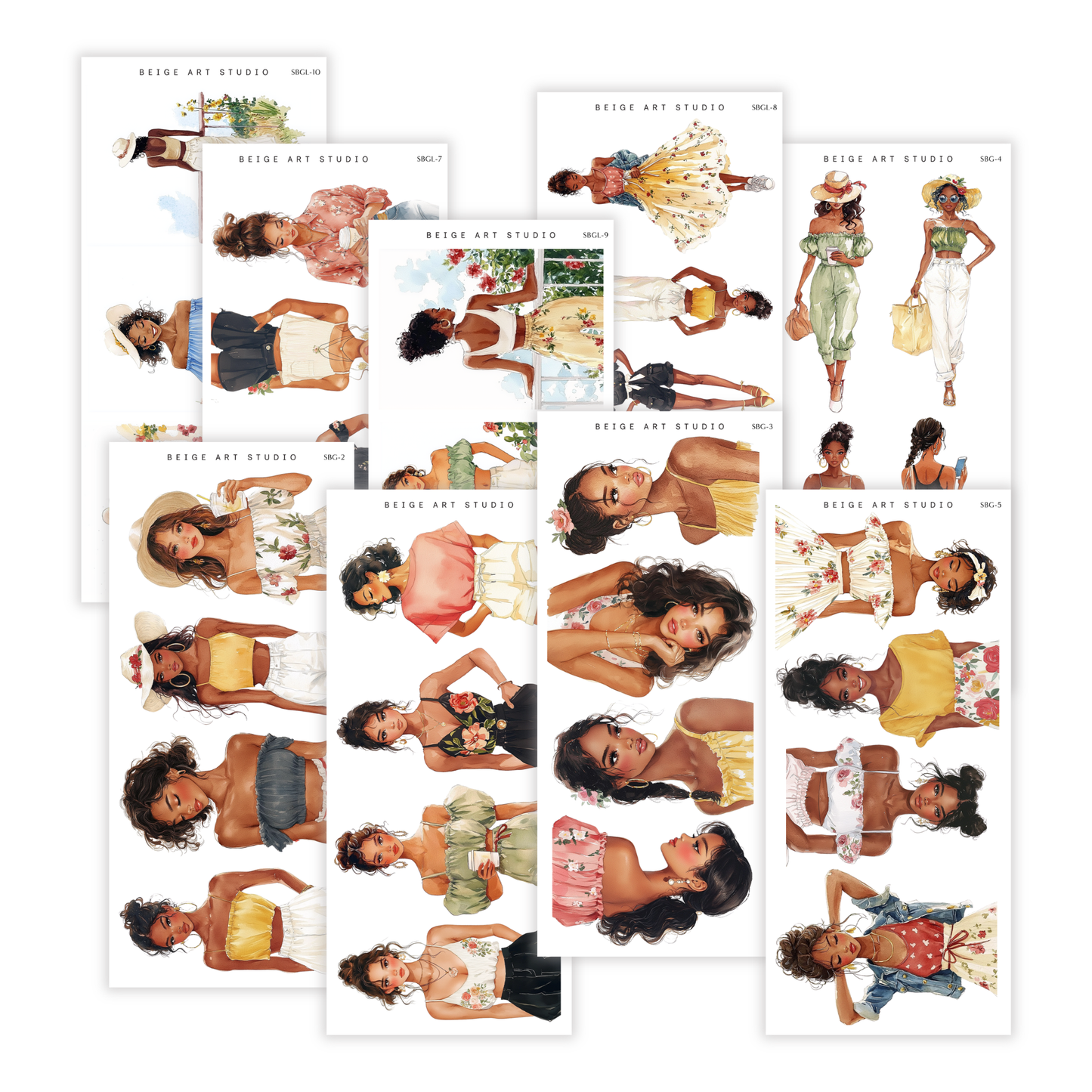 Summer Girls | Journaling Stickers