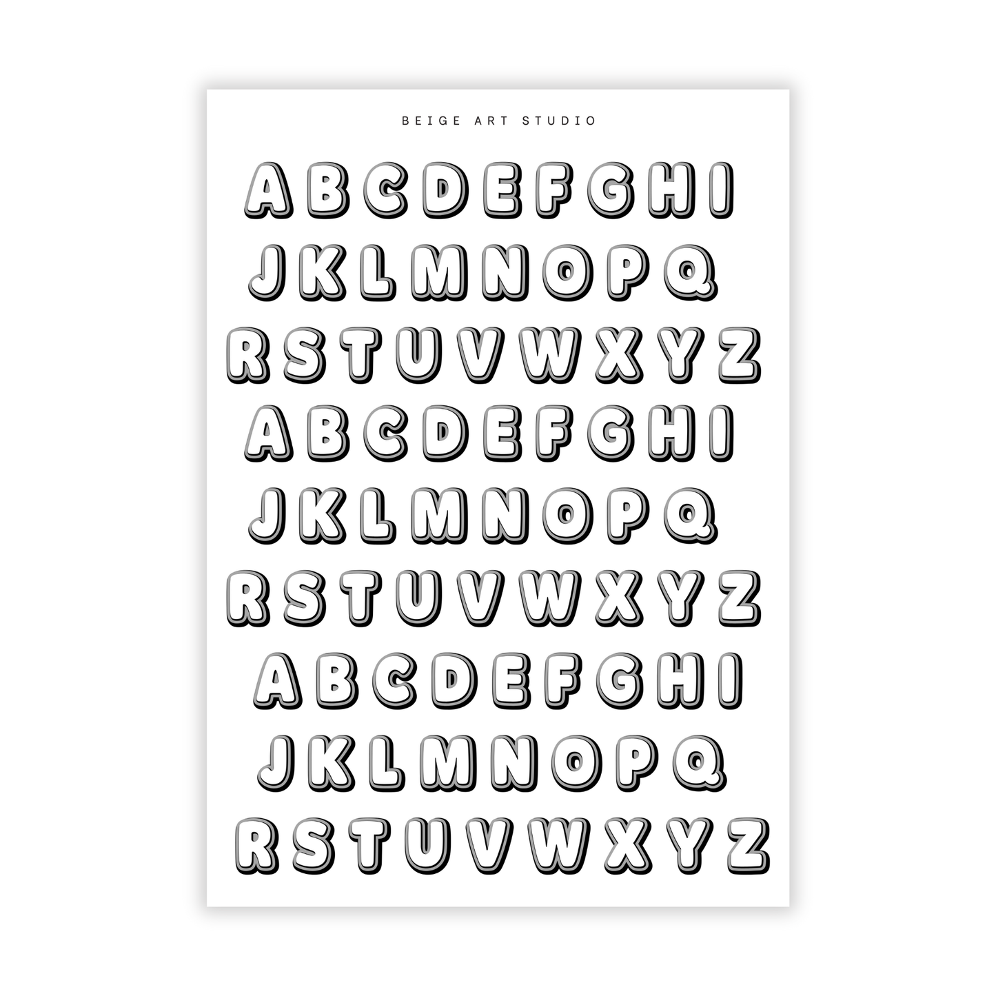 Alphabet Stickers-4 | Journaling Stickers