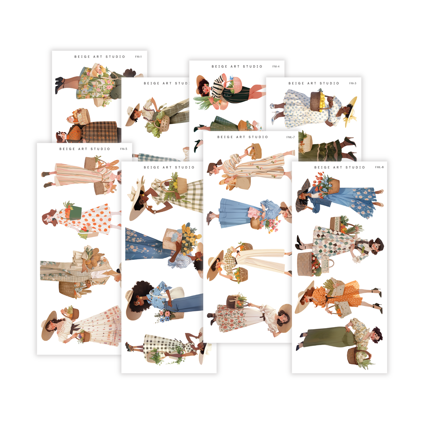 Spring Girls- Farmers Market | Journaling Stickers