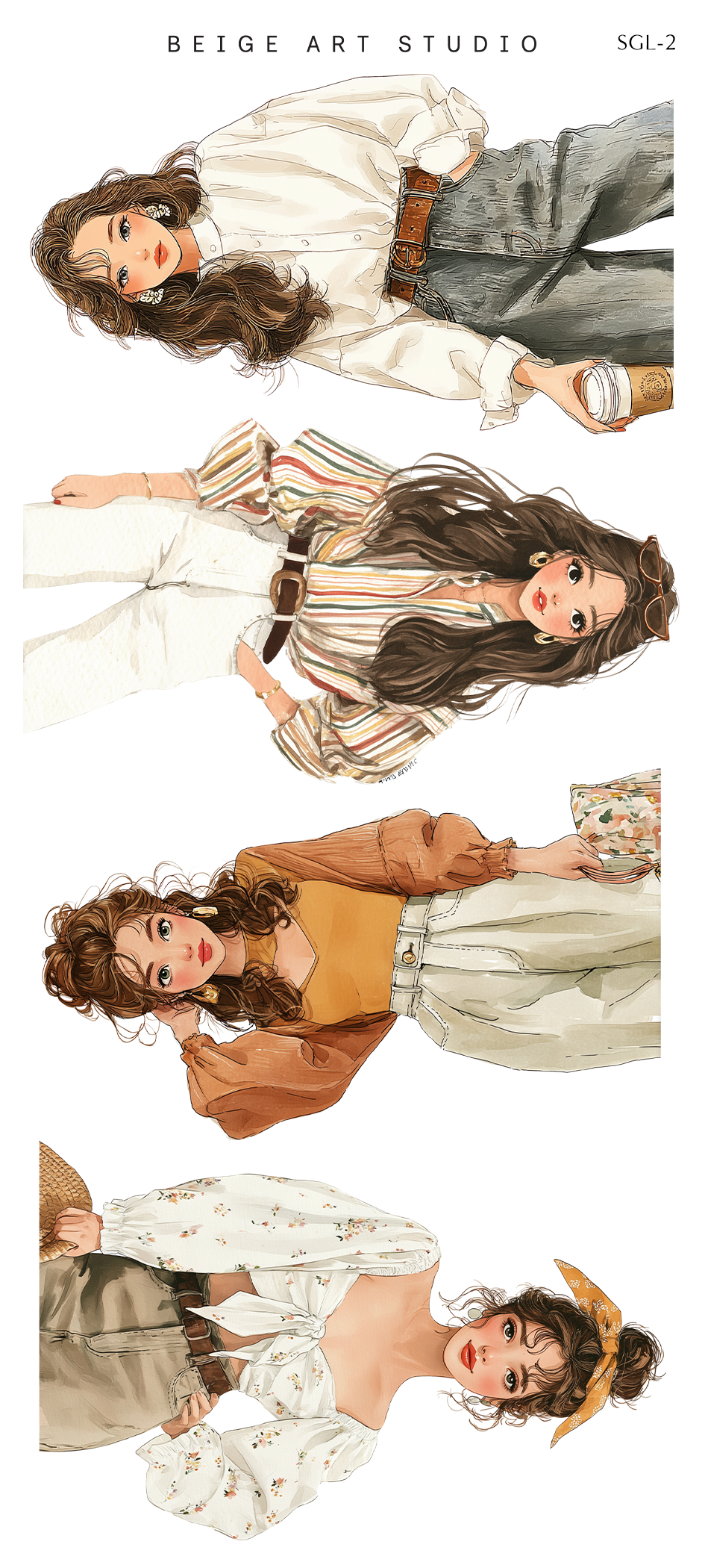 Spring Girls(L) | Journaling Stickers