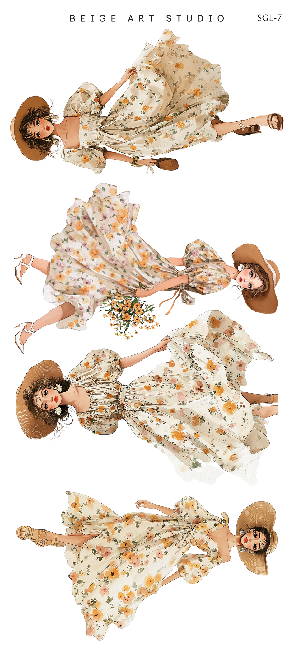 Spring Girls(L) | Journaling Stickers