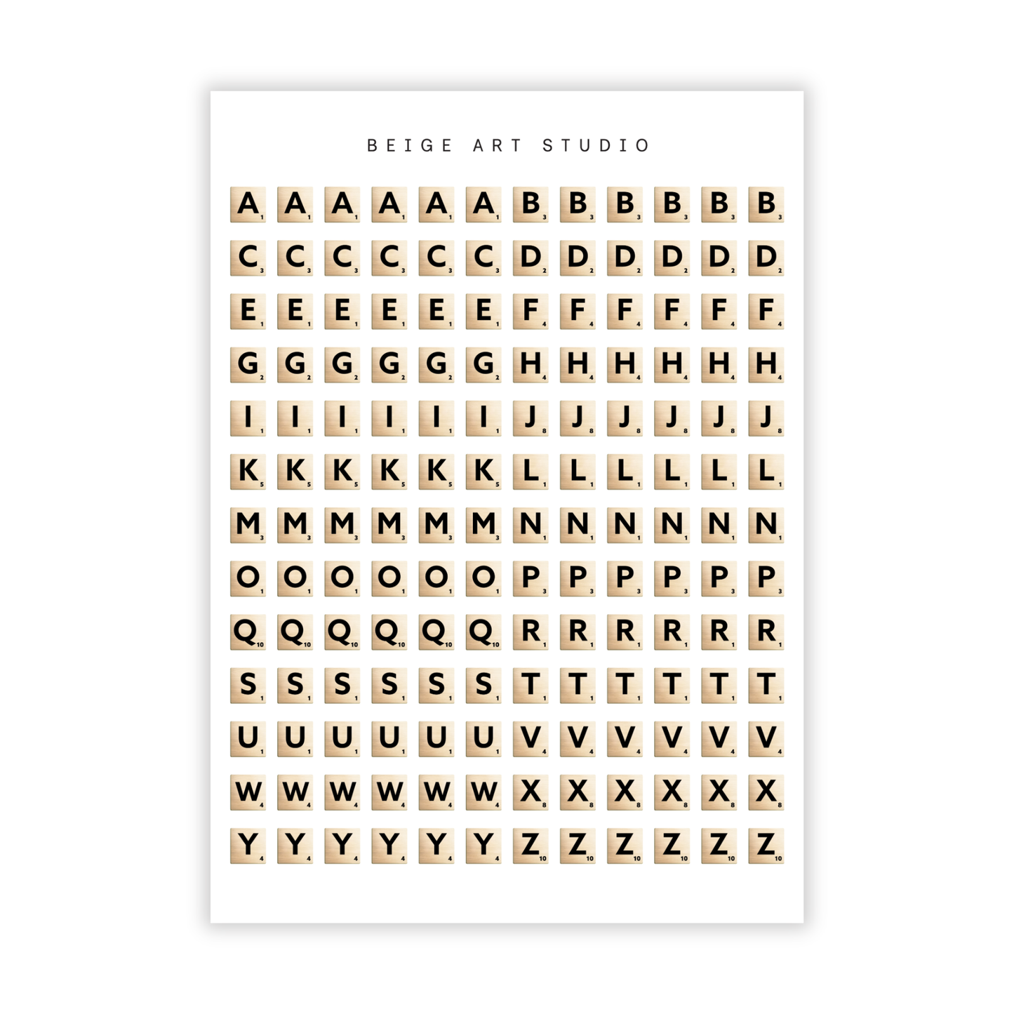Scrabble Letters | Journaling Stickers